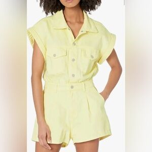 Blank NYC Afterglow Yellow Denim Romper